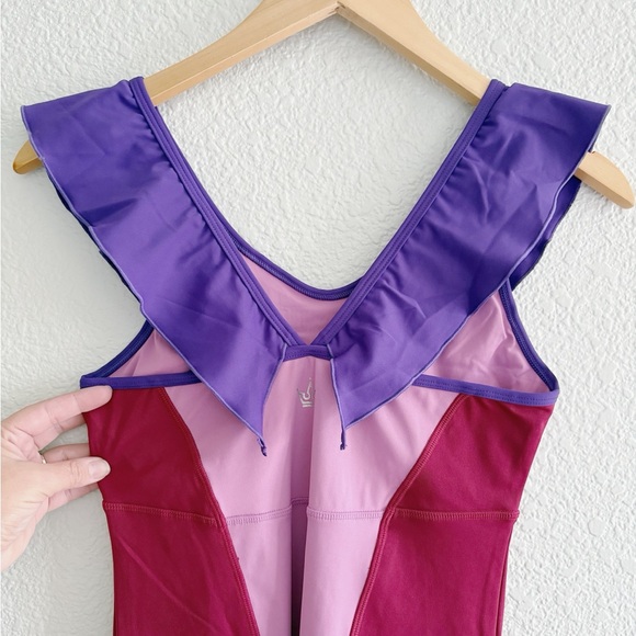 Crowned Athletics Sister Witch DARK PINK RUFFLE ATHLETIC TANK - Picture 5 of 8